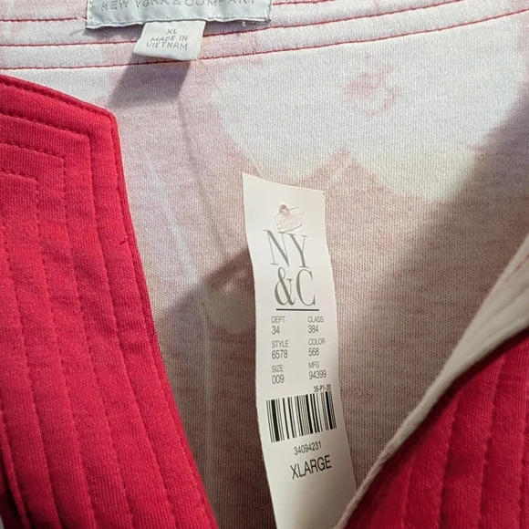 New York & Company XL NWT Red Floral w/ White Poppies Mini Dress - Picture 4 of 5